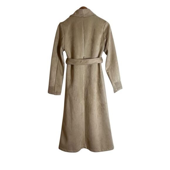 L’ Atiste beige faux suede coat. Size medium - Picture 7 of 8